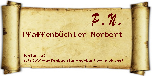 Pfaffenbüchler Norbert névjegykártya