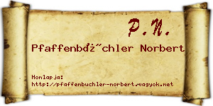 Pfaffenbüchler Norbert névjegykártya